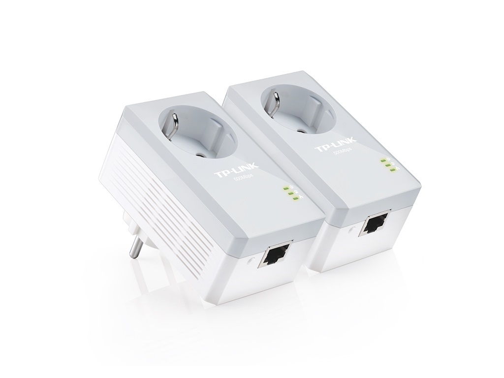 TP-Link, AV500 Powerline Adapter with AC Pass Through Starter Kit
