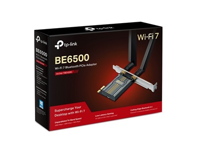 TP-Link, BE6500 Wi-Fi 7 Bluetooth 5.4 PCIe Adapter