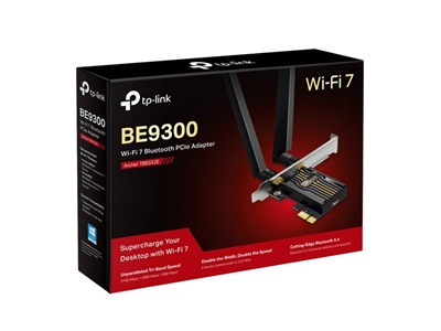 TP-Link, BE9300 Wi-Fi 7 Bluetooth 5.4 PCIe Adapter