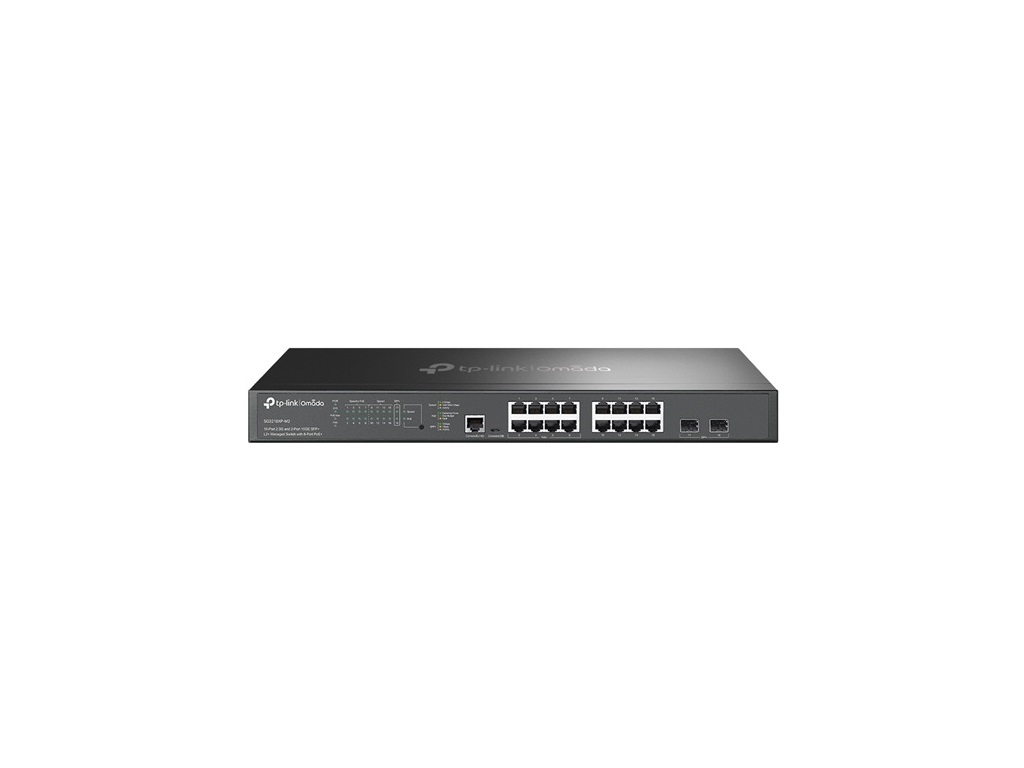 TP-Link, Omada 16-Port 2.5G and 2-Port 10GE SFP+ L2+ Managed Switch with 8-Port PoE+ (SG3218XP-M2)