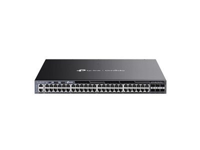 TP-Link, Omada 48-Port Gigabit Stackable L3 Managed PoE+ Switch with 6 10G Slots