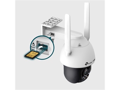 TP-Link, VIGI 4MP Outdoor Full-Color 4GPan Tilt Network Camera (4MM)