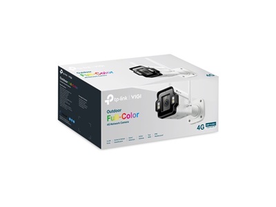 TP-Link, VIGI 4MP Outdoor Full-Color 4G Bullet Network Camera (4MM)