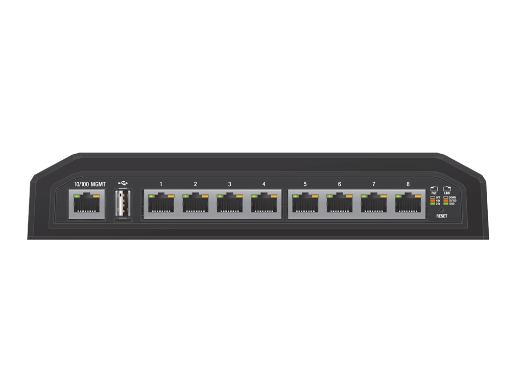 Ubiquiti, EdgeSwitch 8XP, 8XGbitLAN, 24V/48V Passive PoE
