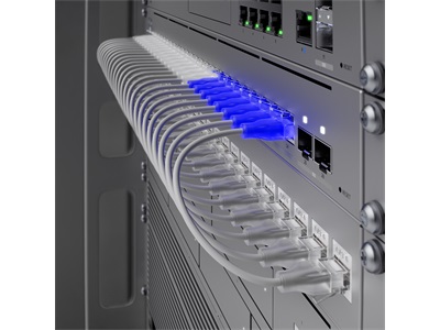 Ubiquiti, UniFi Etherlighting Patch Cable, 12m, cat.6, áttetsző