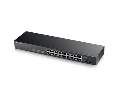 ZyXEL, GS1900-24, 24-port GbE Smart Managed Switch with GbE Uplink