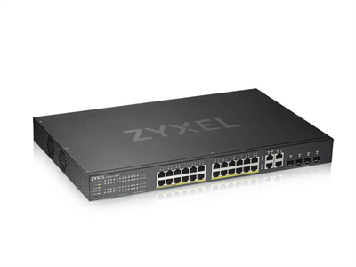 ZyXEL, GS1920-24HPv2,24x Gigabit + 4x Gigabit Combo (RJ45/SFP) hybird mode,standalone vagy NebulaFlexSmart Menedzselhető