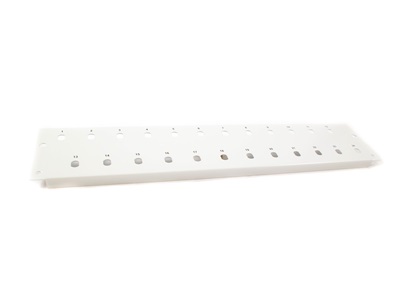 optikai patchpanel előlap, 2U 24xST/ FC (Fibrain)